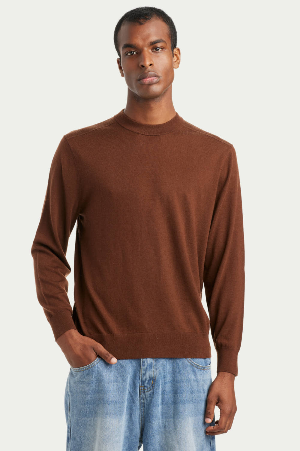 Men's Wool-Cashmere Blend Crewneck Sweater - SOLOVA MOVE