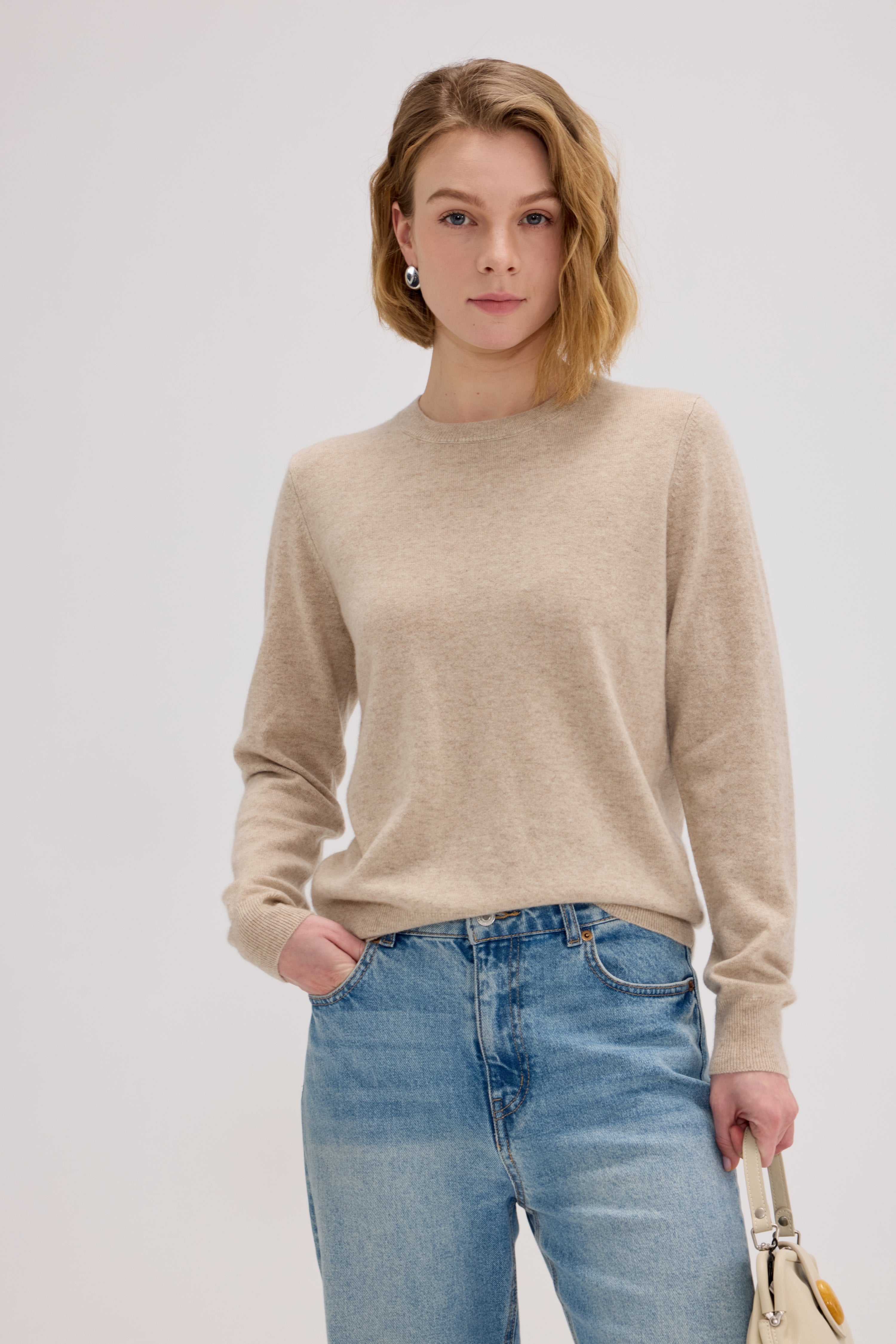 Daily 100% Cashmere Women's Crew Neck Sweater - SOLOVA MOVE