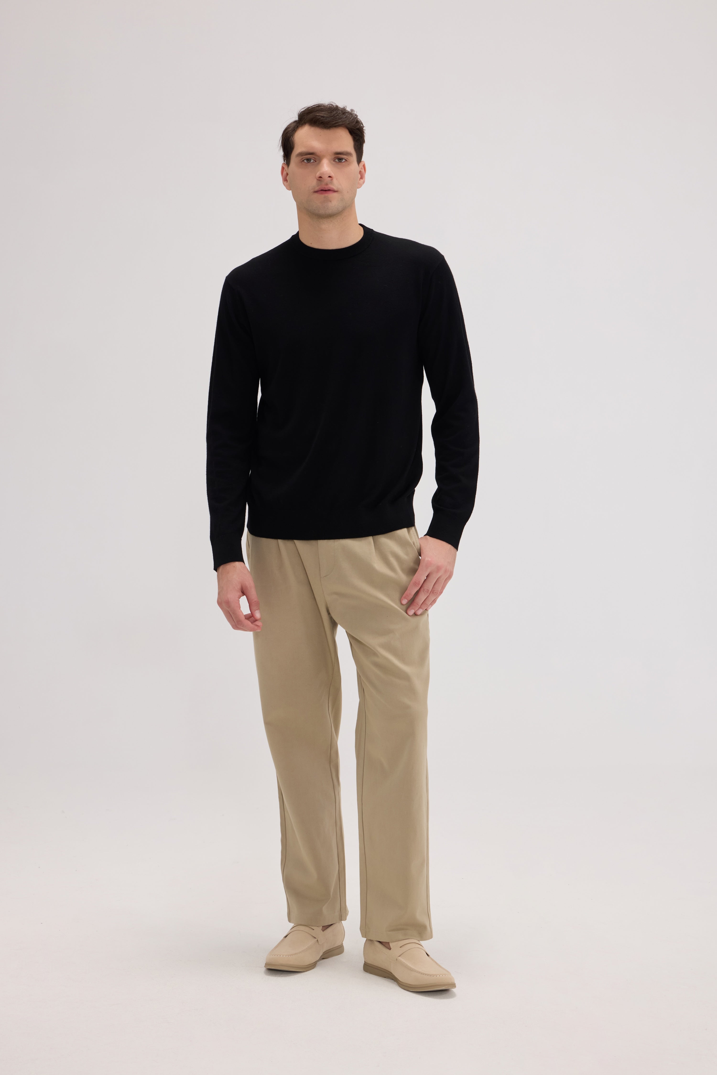 Daily 100% Cashmere Men's Crew Neck Sweater - SOLOVA MOVE