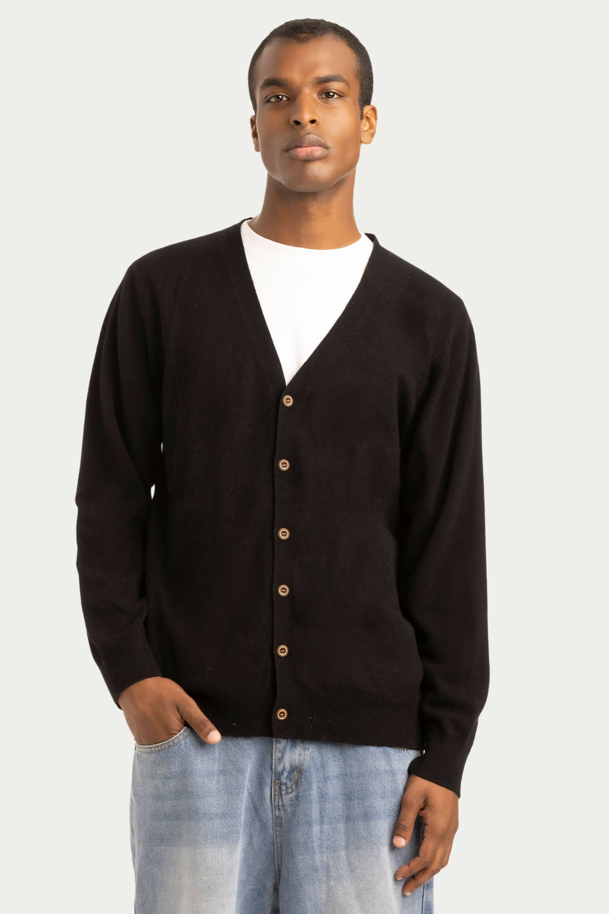 Daily Men's V Neck Cardigan - SOLOVA MOVE