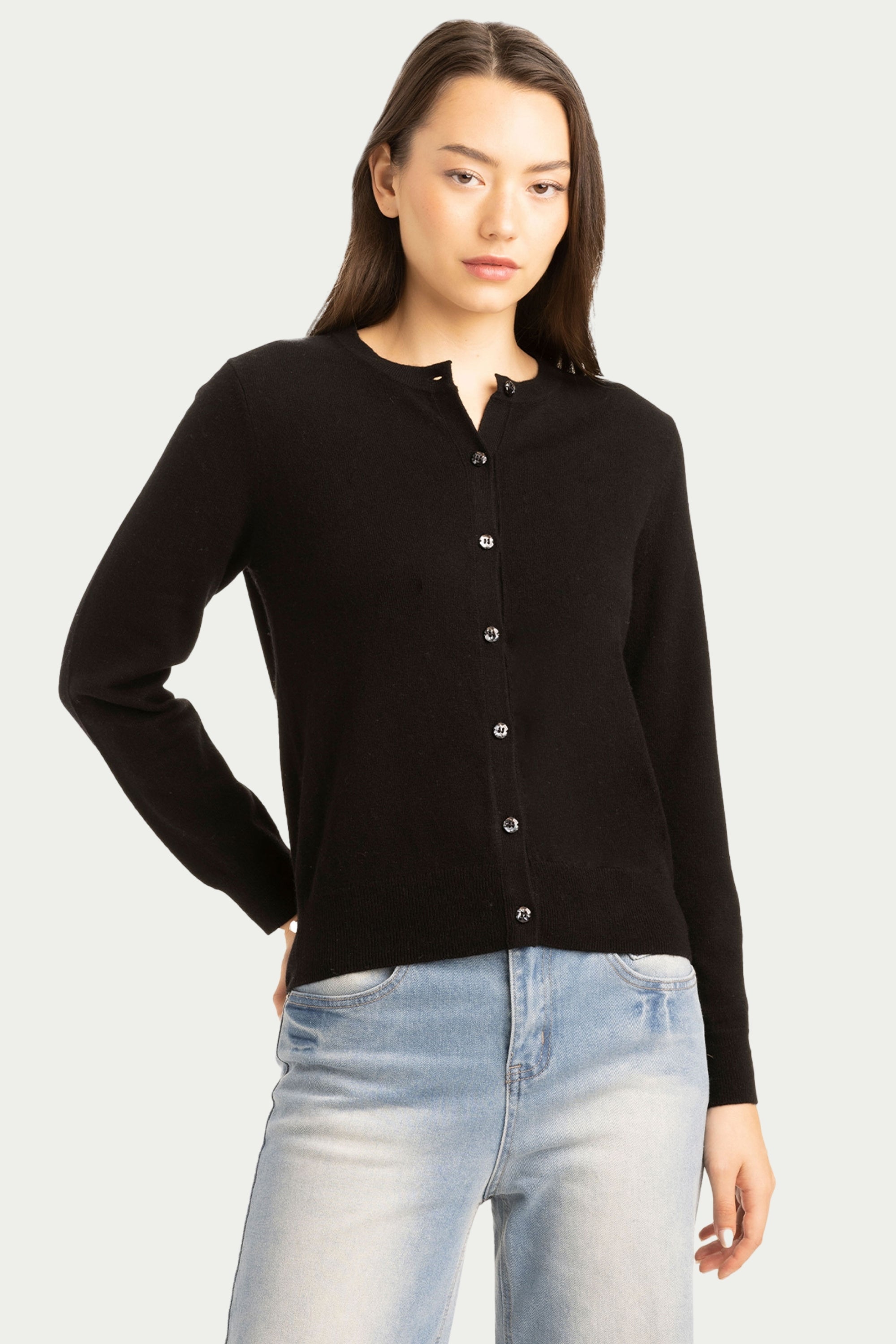 Daily Women's Crew Neck Cardigan - SOLOVA MOVE