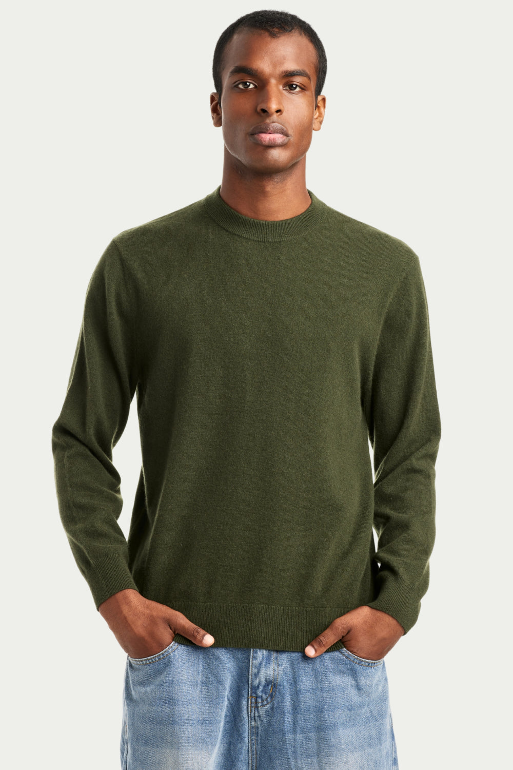 Men's Cashmere Crew Neck Sweater - SOLOVA MOVE