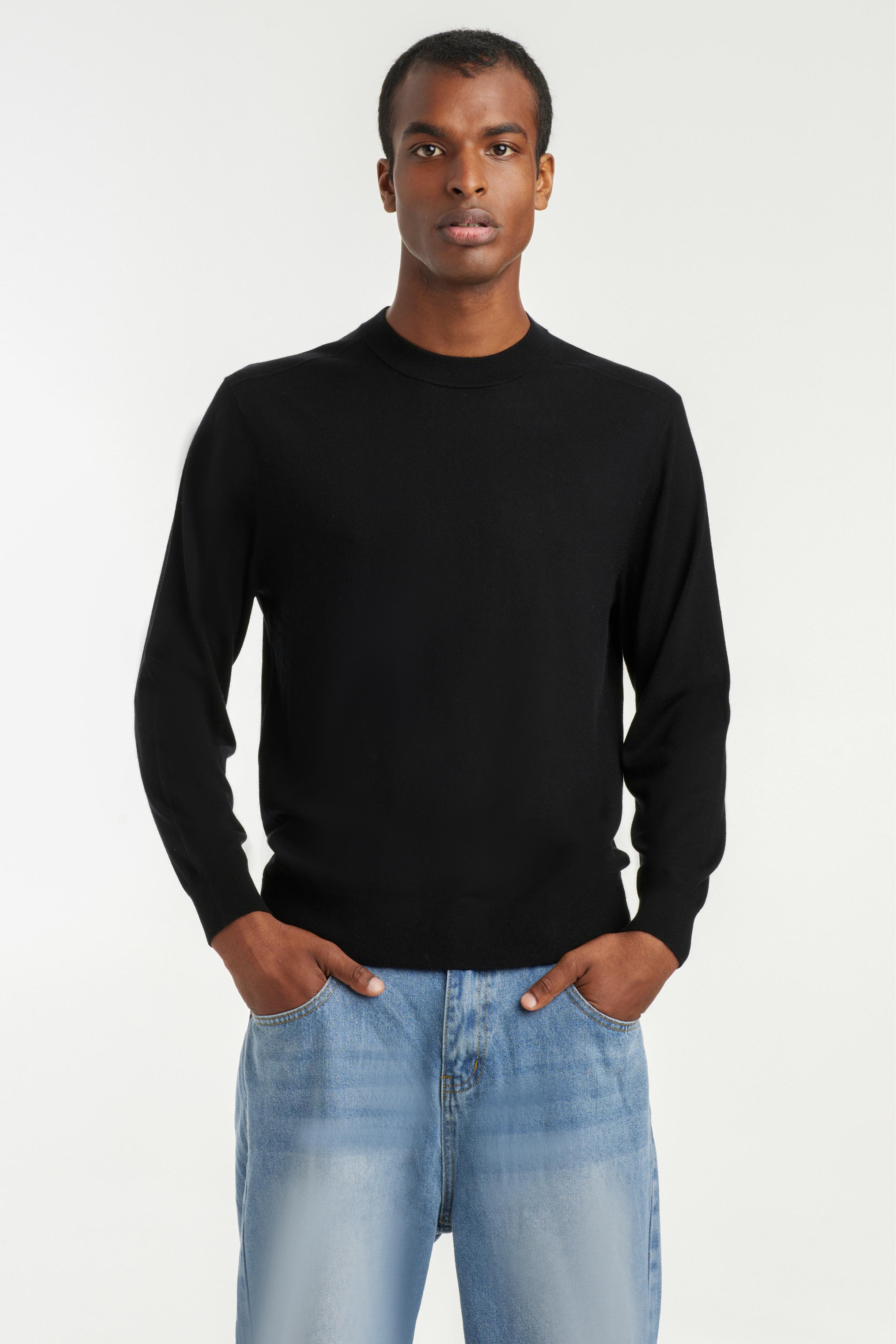 Men's Cashmere Crew Neck Sweater - SOLOVA MOVE