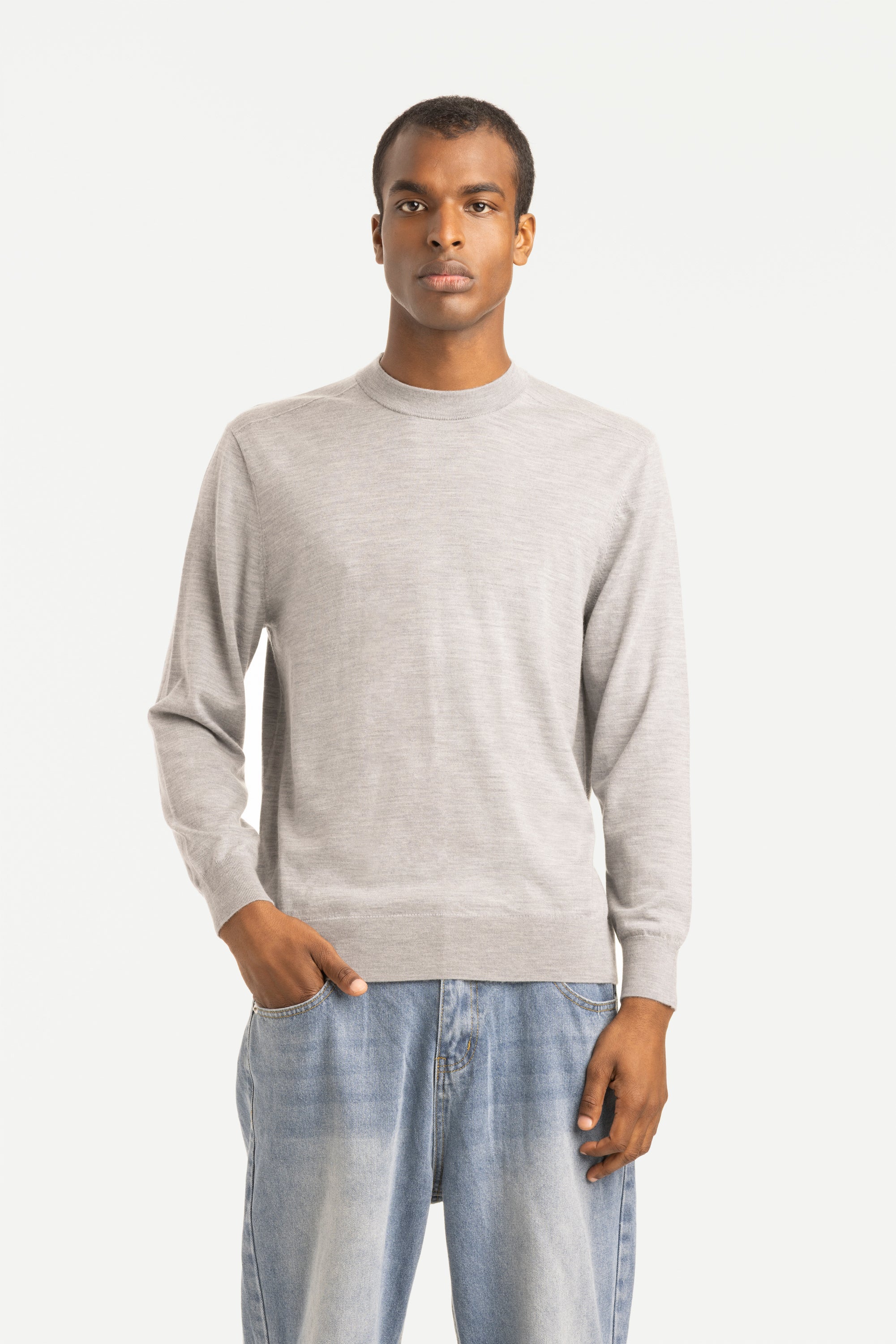 Men's Cashmere Crew Neck Sweater - SOLOVA MOVE