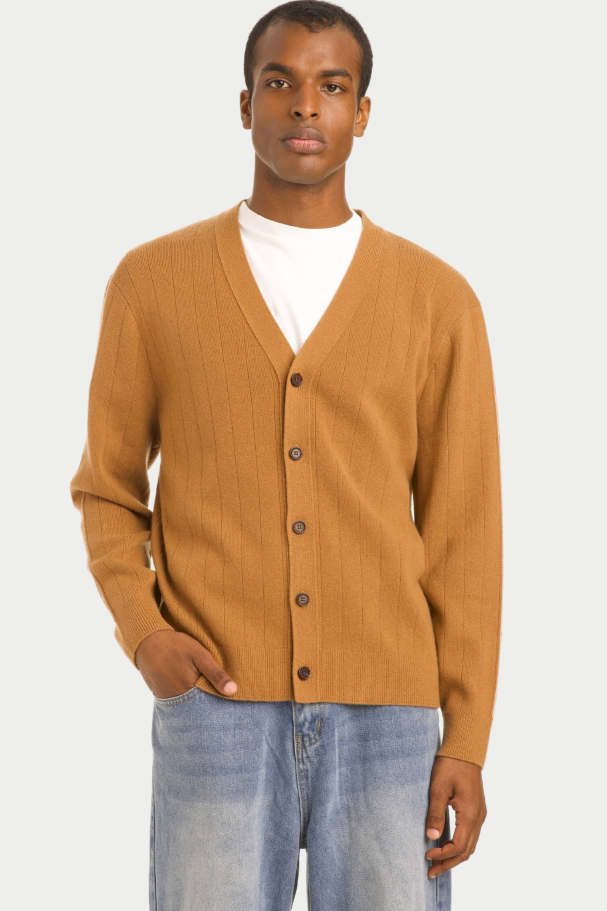 Men's Button Down Cashmere Cardigan - SOLOVA MOVE