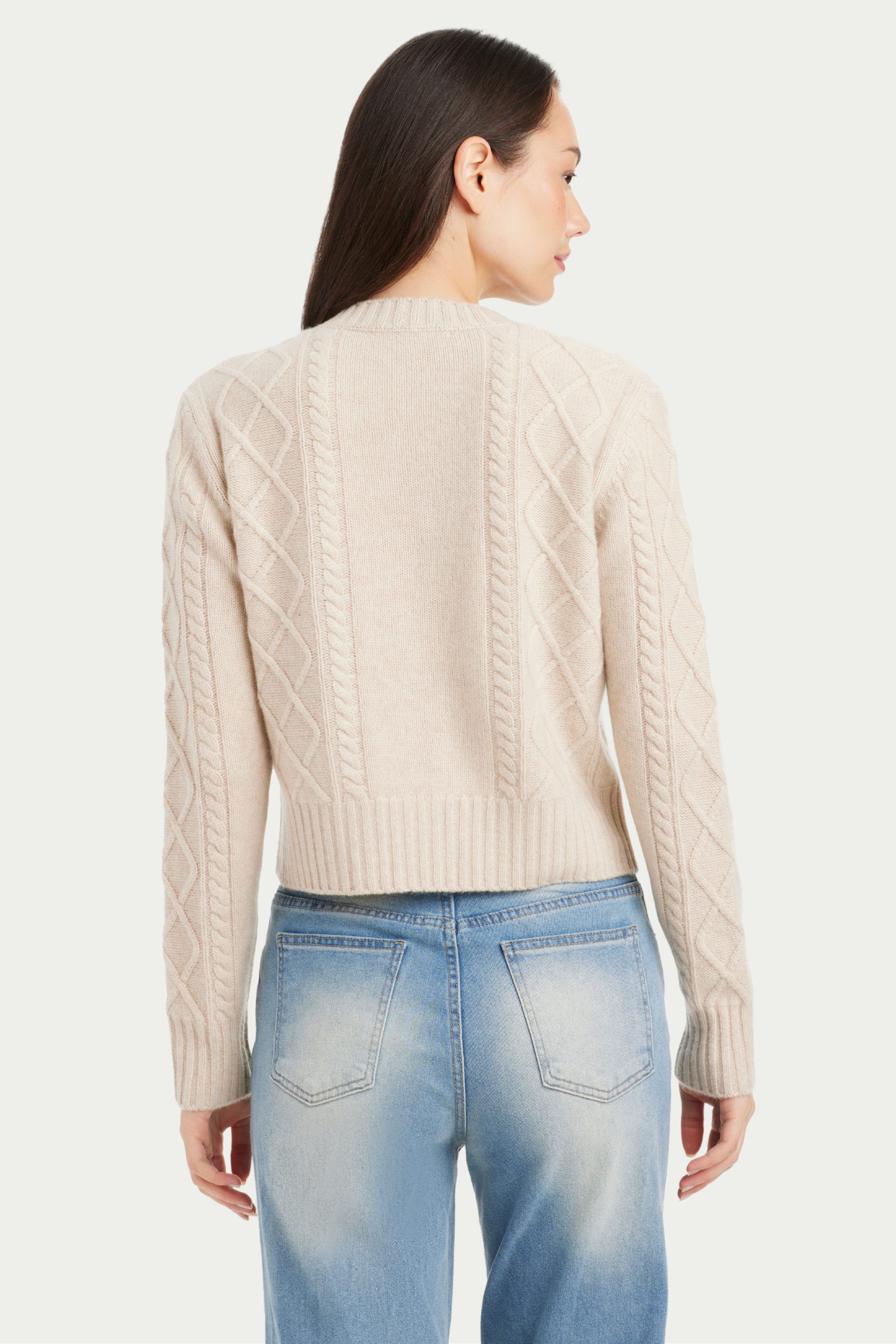 Jane Cable Knit Cashmere Cardigan - SOLOVA MOVE