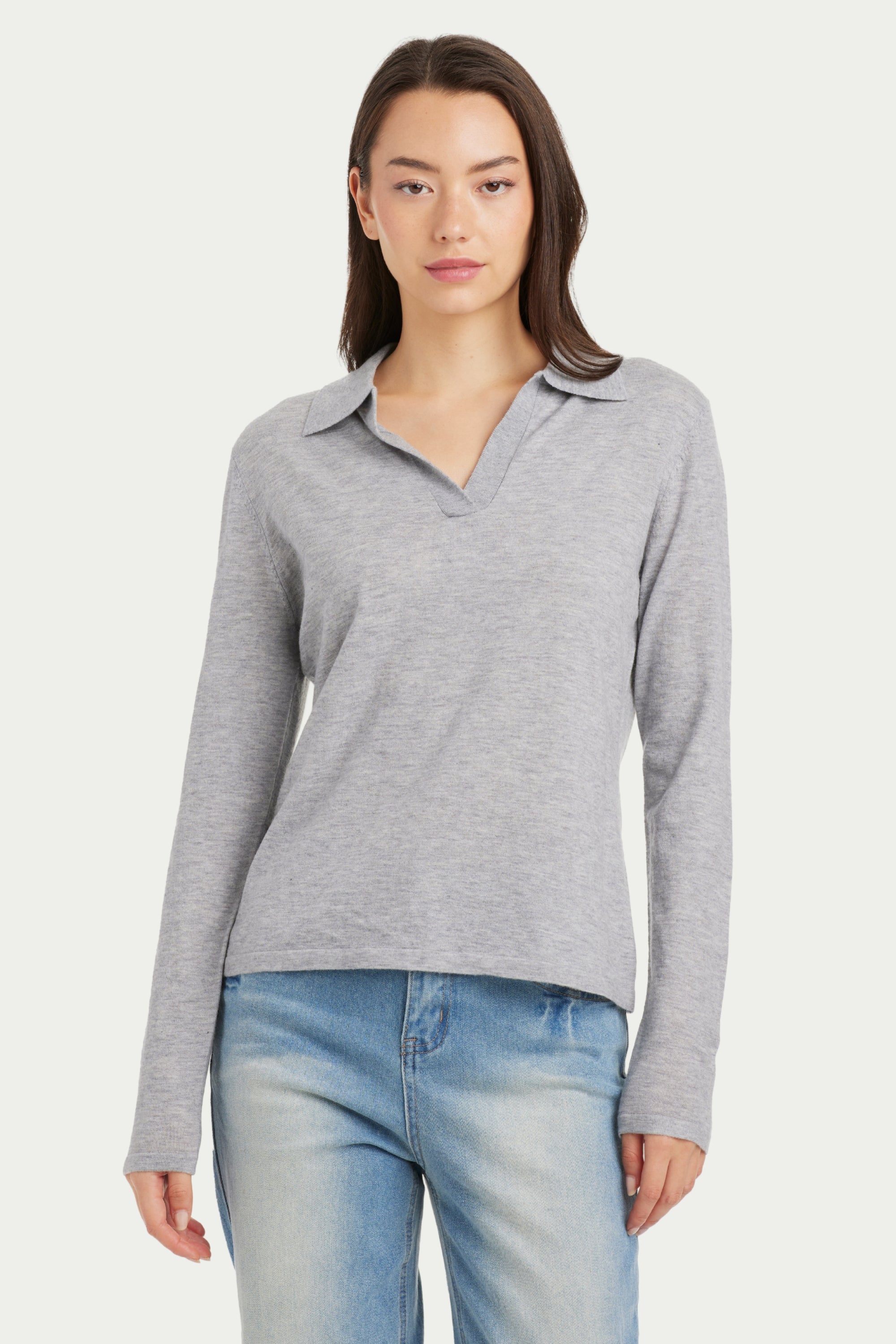 Lucie Cashmere Long Sleeve Polo - SOLOVA MOVE