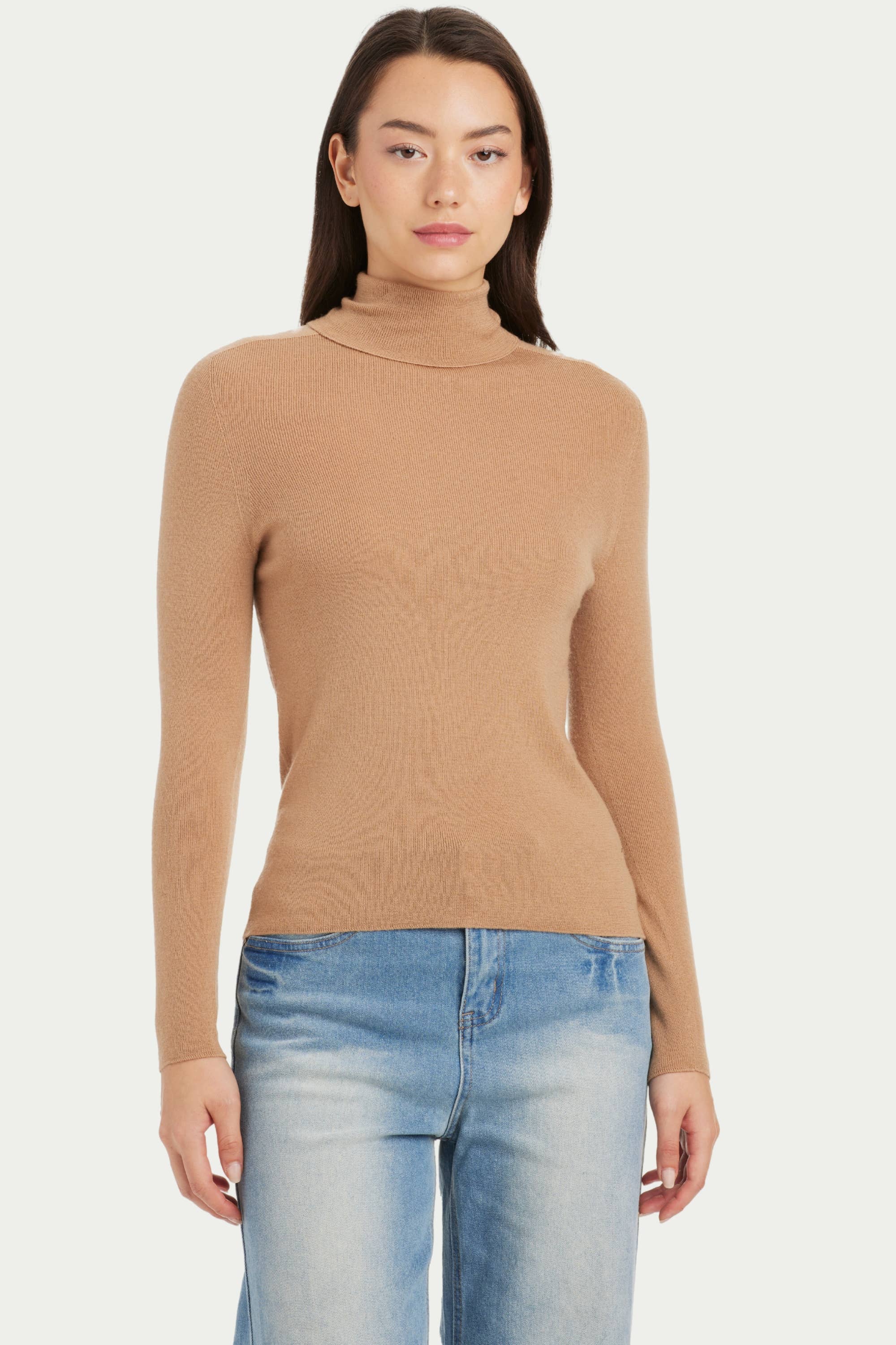 Rose Turtle Neck Cashmere Blend Sweater - SOLOVA MOVE