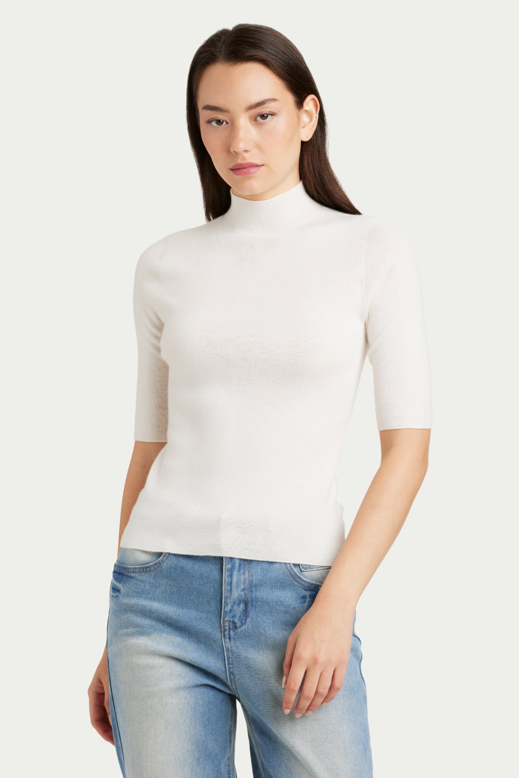 Sori Half Neck Cashmere Blend Top - SOLOVA MOVE