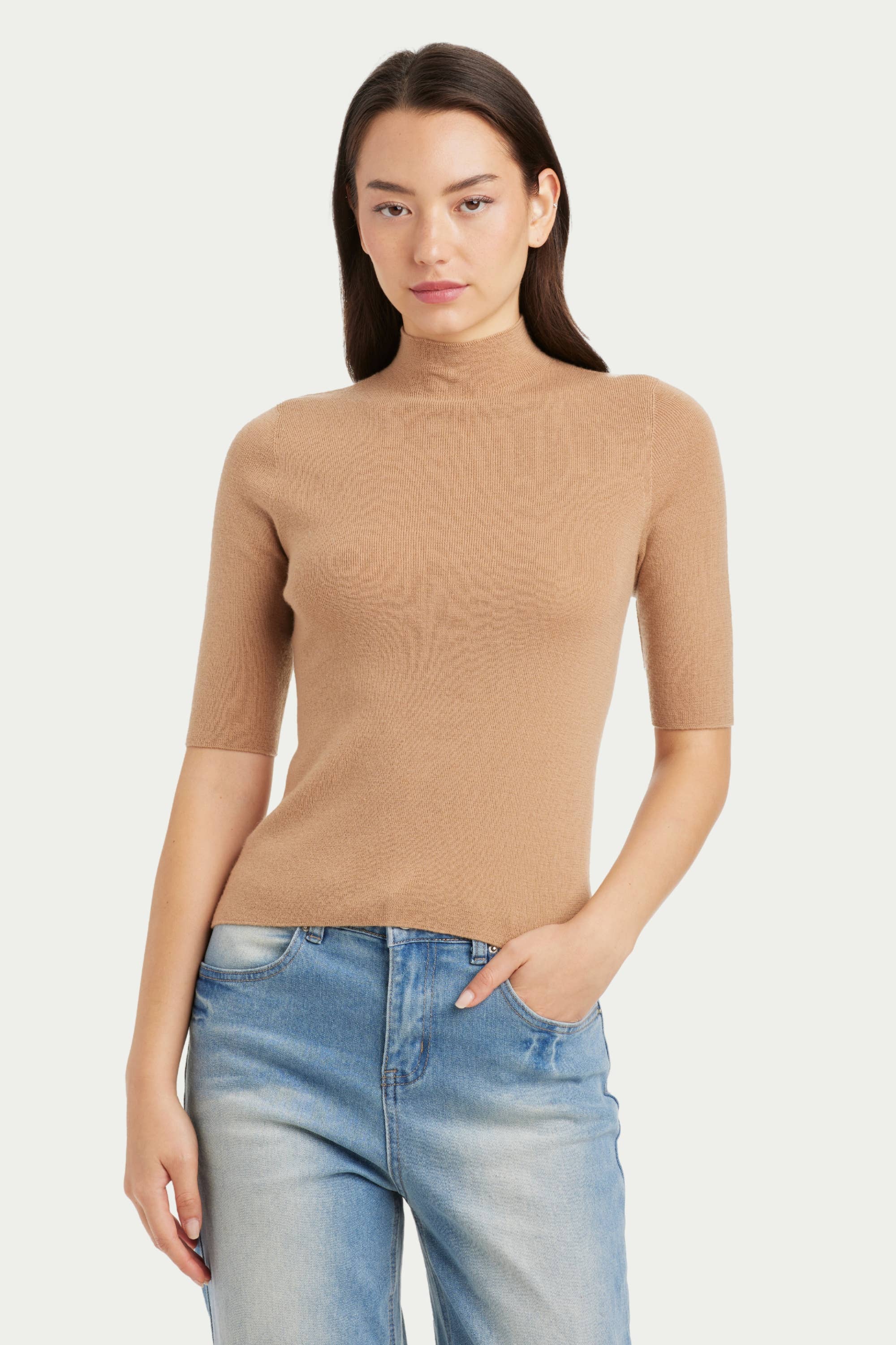 Sori Half Neck Cashmere Blend Top - SOLOVA MOVE