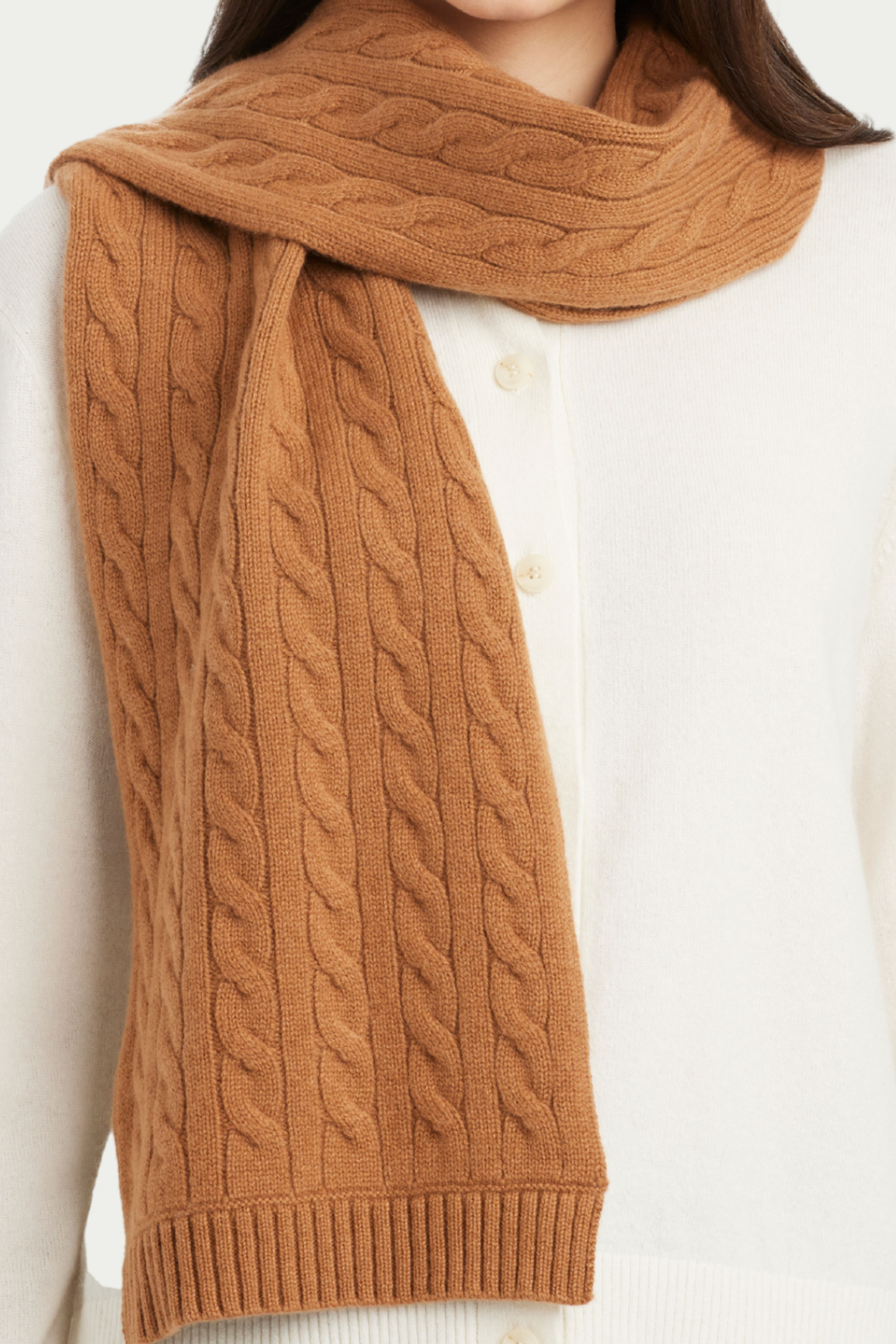 Cable Knit Cashmere Scarf - SOLOVA MOVE