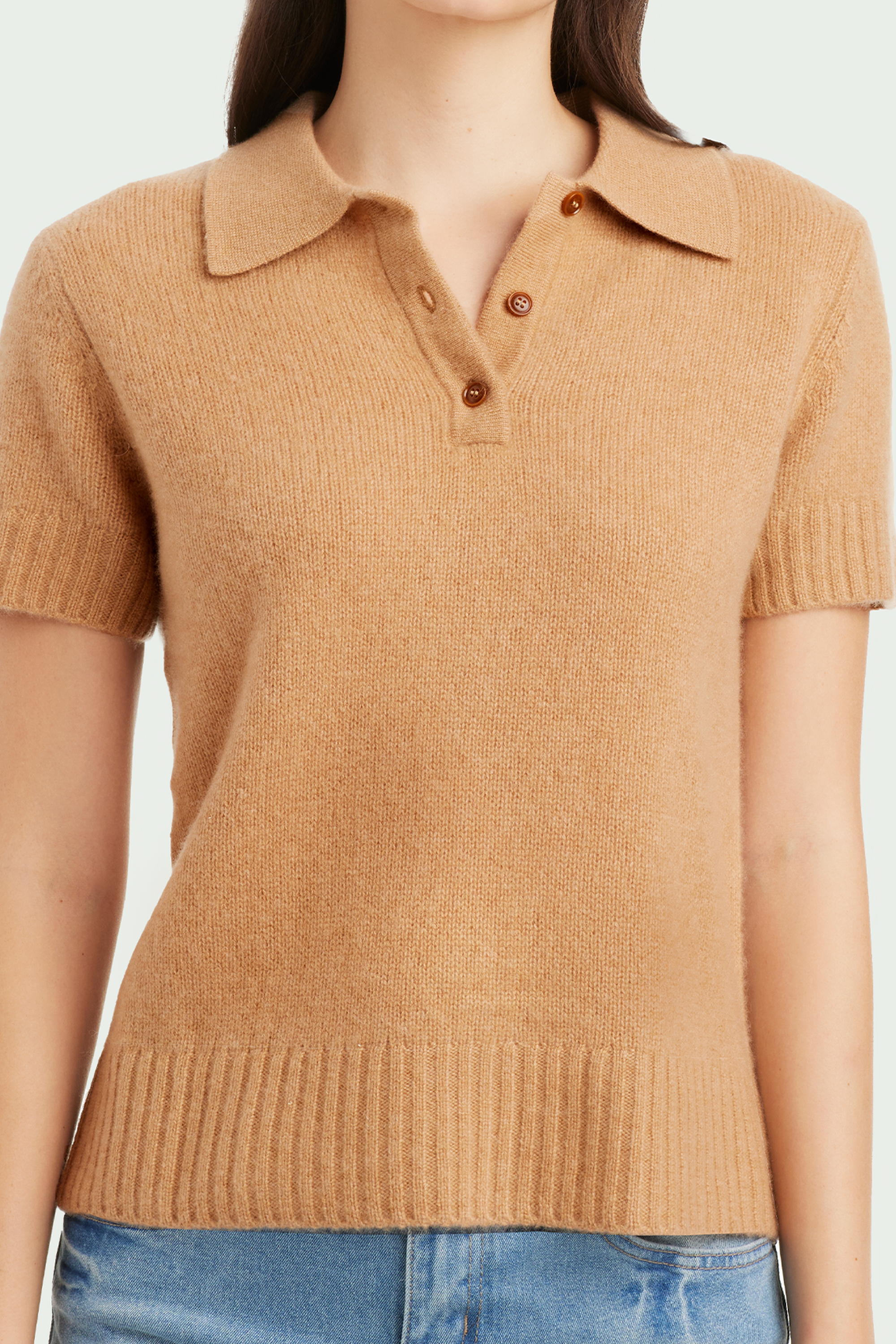 Gabby Cashmere Short Sleeve Polo - SOLOVA MOVE
