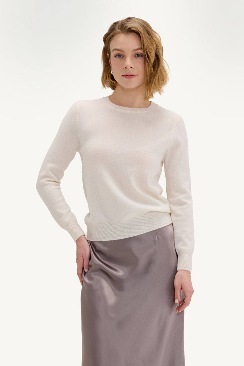 Julia Cashmere Crewneck -Oatmeal - SOLOVA MOVE
