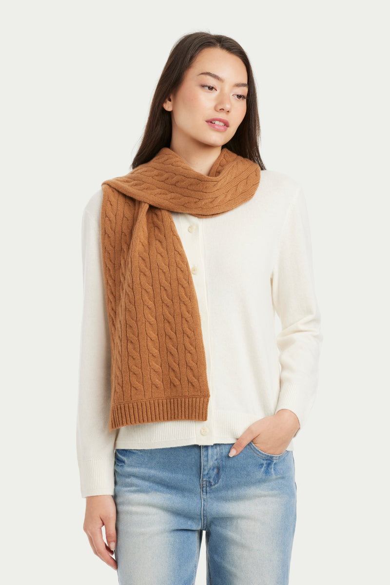Cable Knit Cashmere Scarf - SOLOVA MOVE