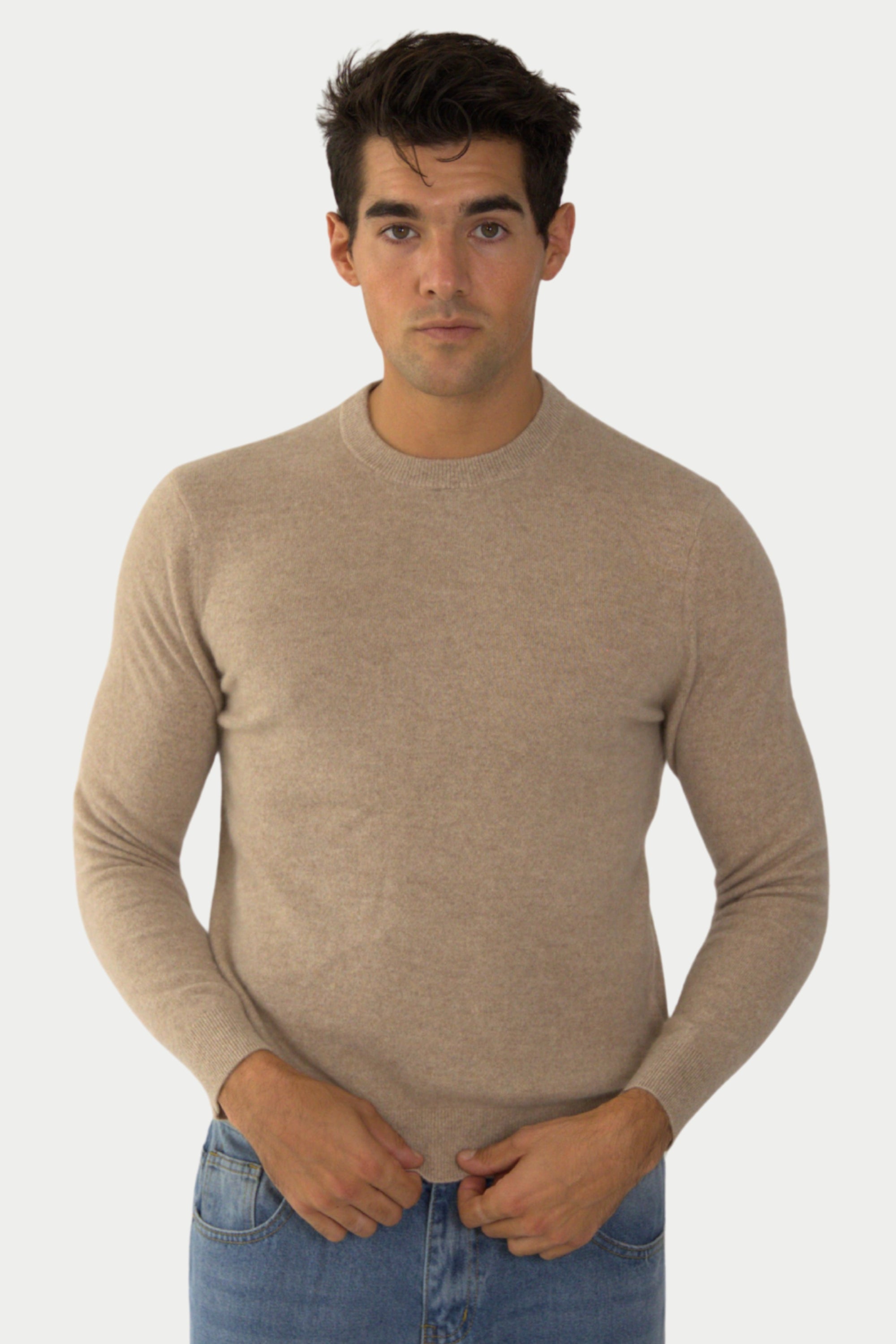 Daily 100% Cashmere Men's Crew Neck Sweater - SOLOVA MOVE