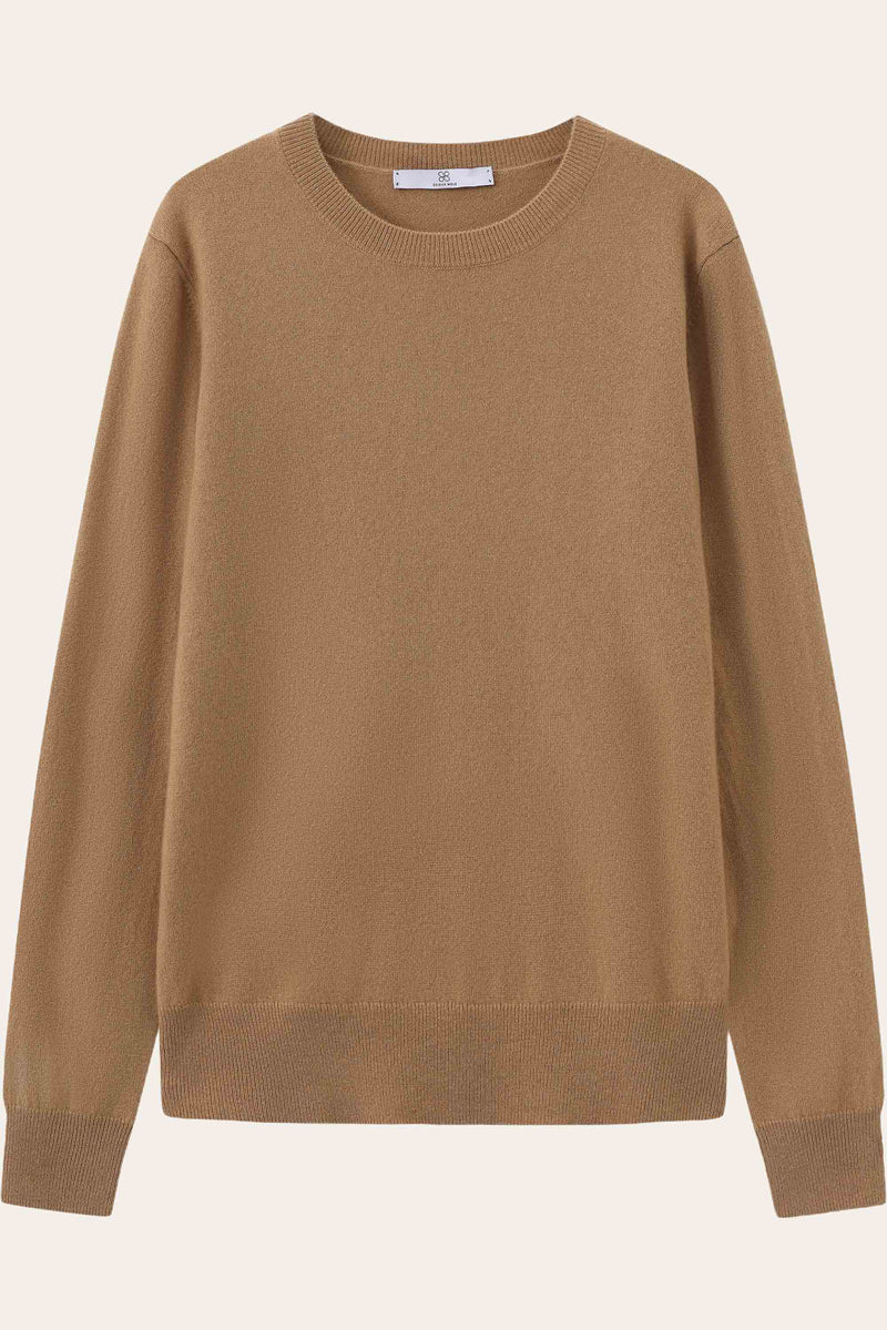 Lightweight Baby Cashmere Crewneck-Camel
