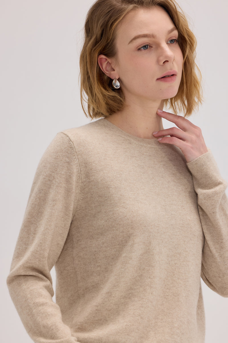 Daily 100% Cashmere Women's Crew Neck Sweater - SOLOVA MOVE