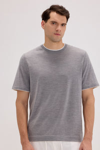 Men’s Wool-Cashmere Crewneck T-Shirt - SOLOVA MOVE