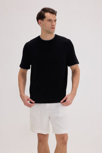 Men’s Wool-Cashmere Crewneck T-Shirt - SOLOVA MOVE