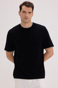 Men’s Wool-Cashmere Crewneck T-Shirt - SOLOVA MOVE