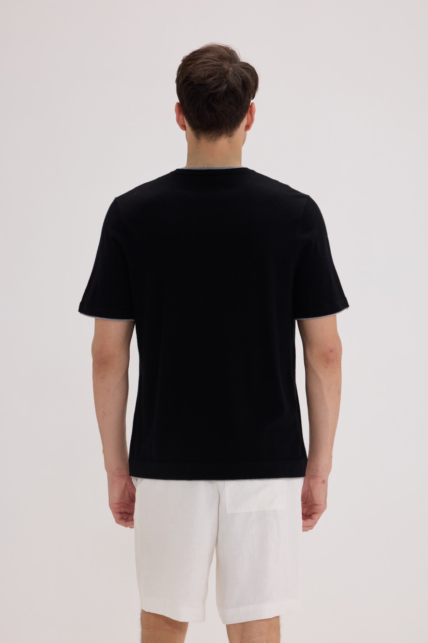 Men’s Wool-Cashmere Crewneck T-Shirt - SOLOVA MOVE