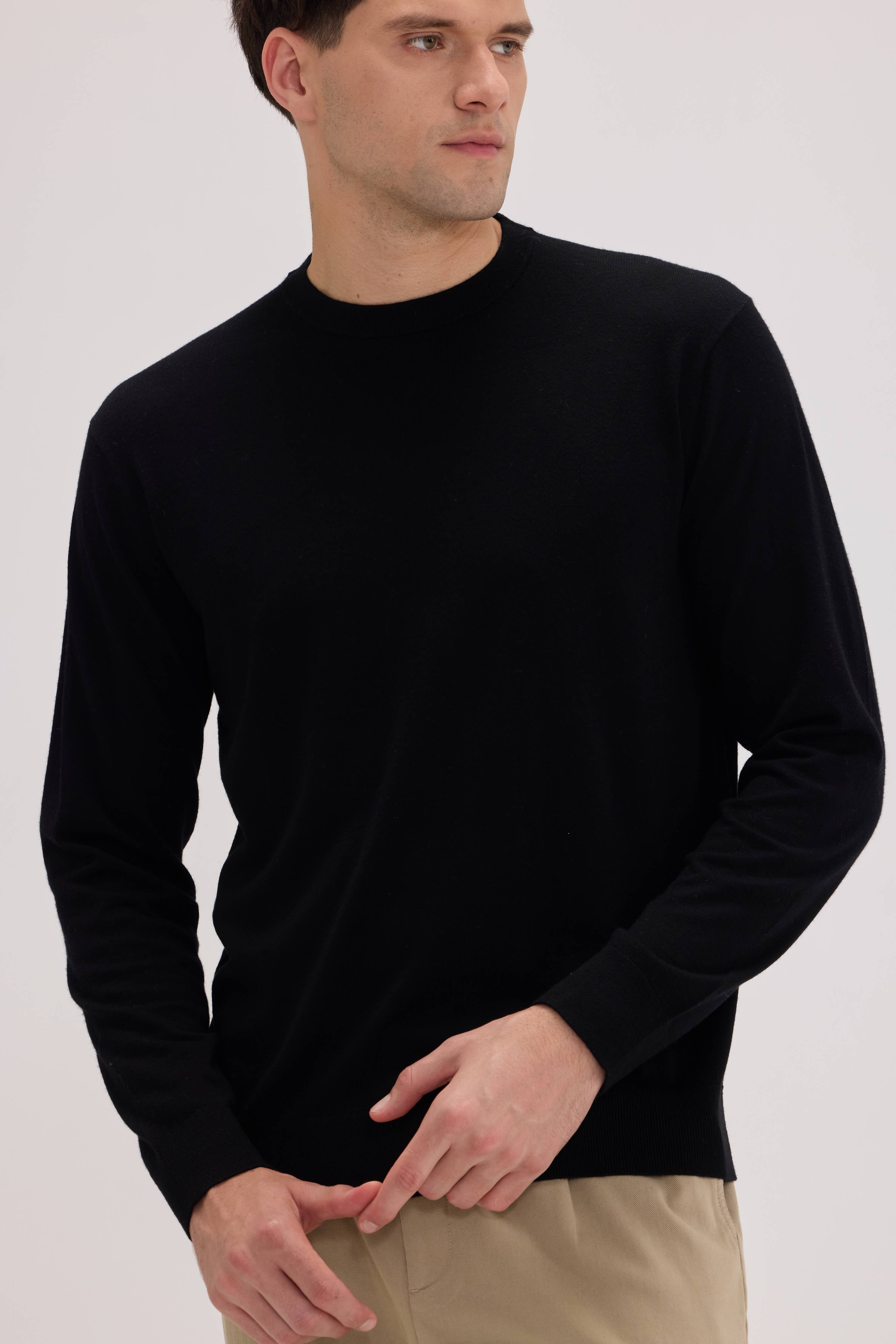 Daily 100% Cashmere Men's Crew Neck Sweater - SOLOVA MOVE