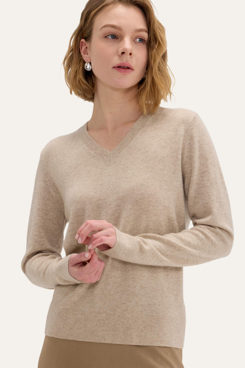Lightweight Baby Cashmere V-Neck