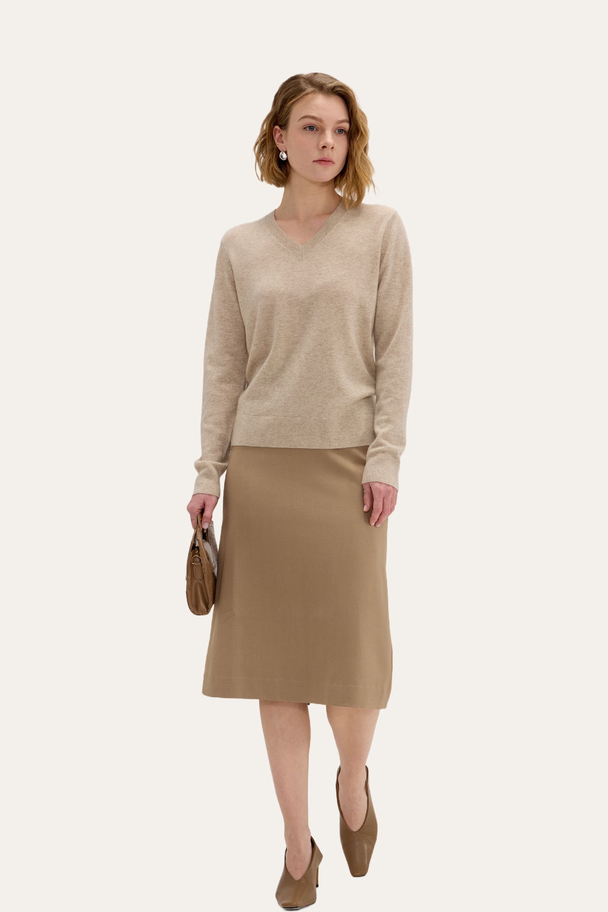 Lightweight Baby Cashmere V-Neck