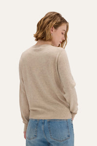 Lightweight Baby Cashmere Crewneck-Camel