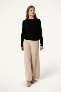 Daily Women's Cashmere Crewneck — White - SOLOVA MOVE