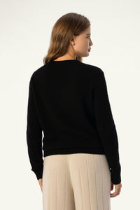 Daily Women's Cashmere Crewneck — White - SOLOVA MOVE