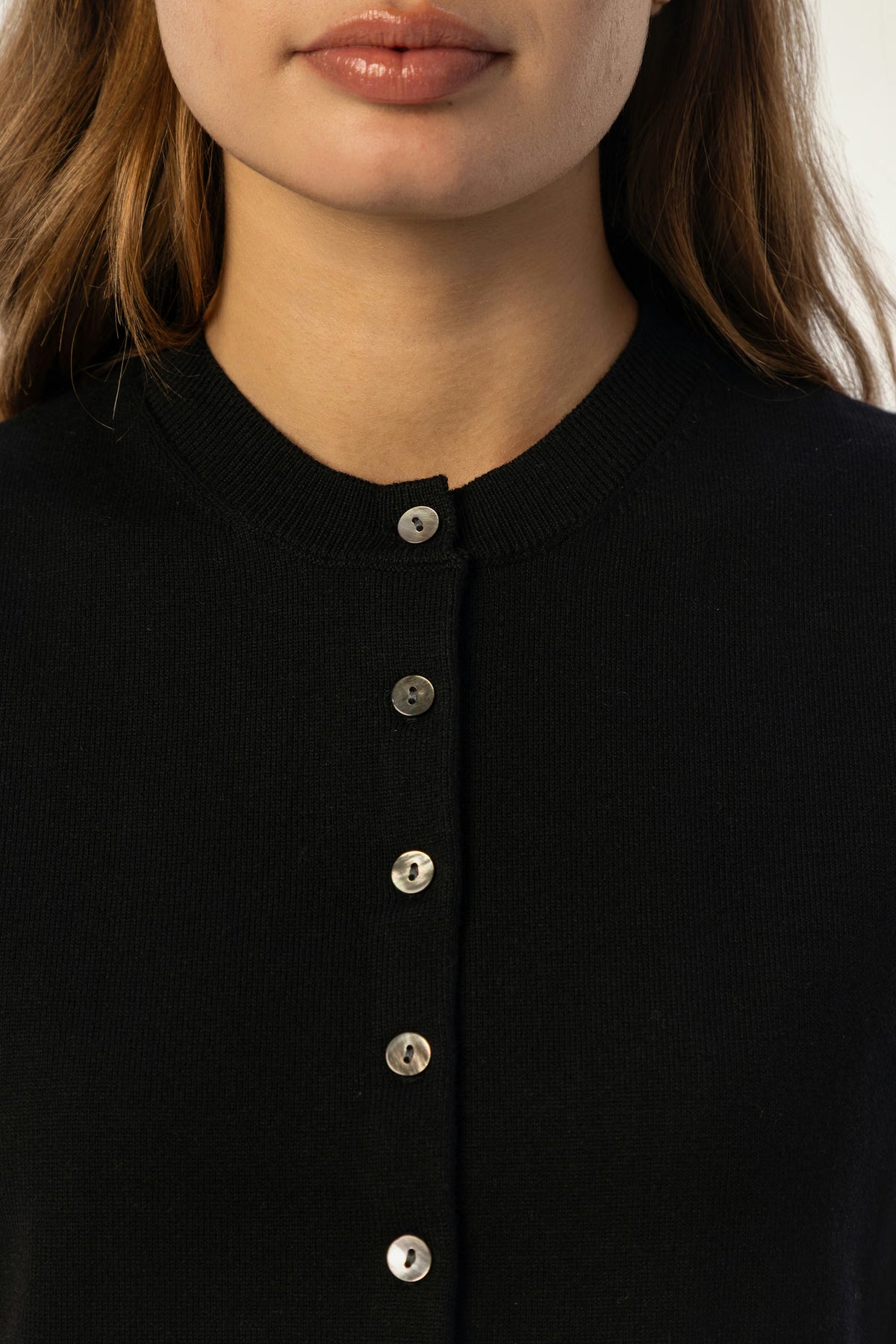 Cotton-Silk-Cashmere Sleeveless Cardigan