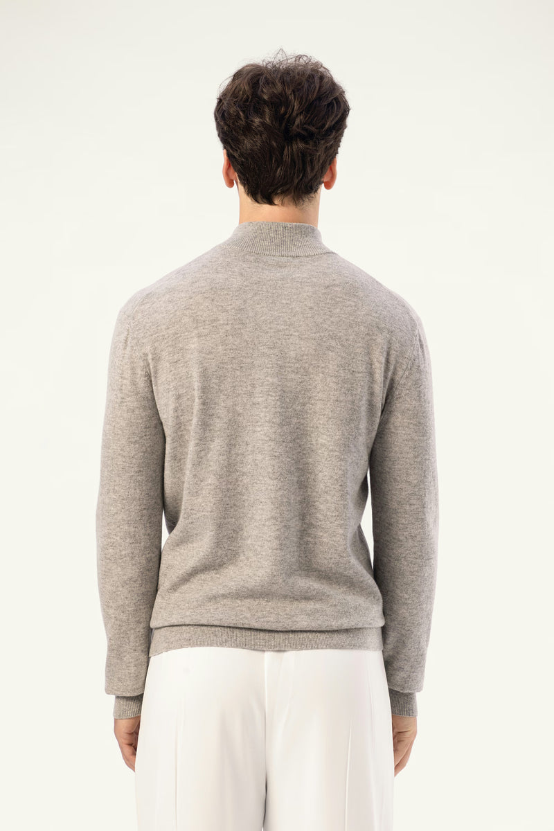 Machine-Washable Wool-Cashmere Half-Zip Sweater - SOLOVA MOVE