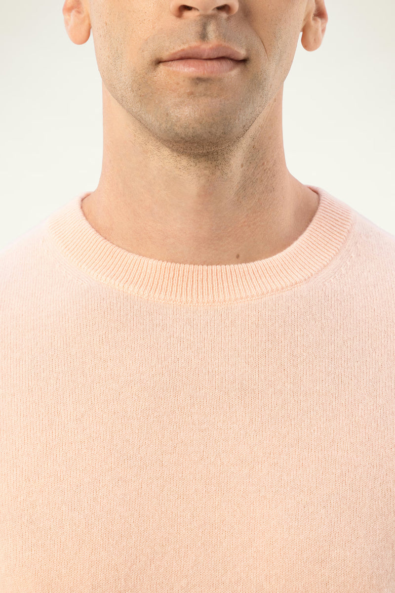 Daily 100% Cashmere Men's Crew Neck Sweater-Soft Almond - SOLOVA MOVE