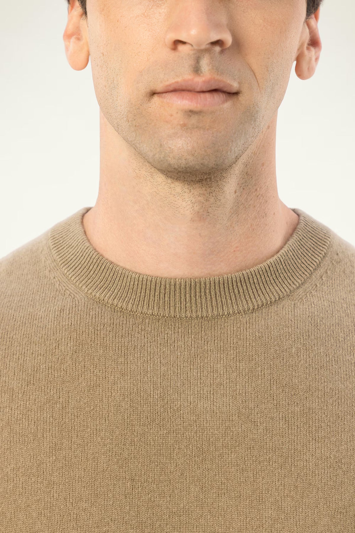 Daily 100% Cashmere Men's Crew Neck Sweater-Army Green - SOLOVA MOVE