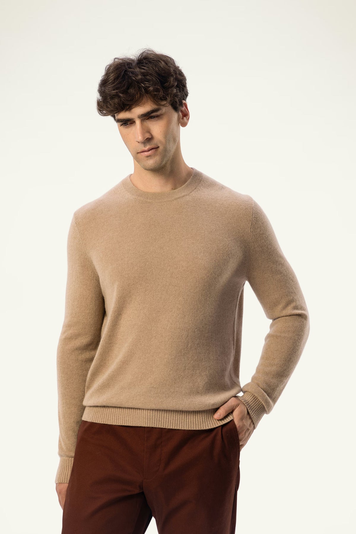 Daily Men's Cashmere Crewneck — Black - SOLOVA MOVE