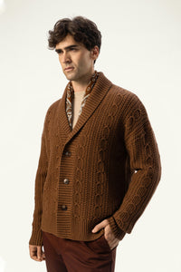 Wool-Cashmere Cable V-Neck Cardigan - SOLOVA MOVE