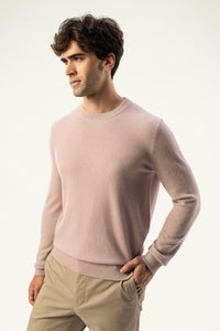 Daily 100% Cashmere Men's Crew Neck Sweater-Brown Sugar - SOLOVA MOVE