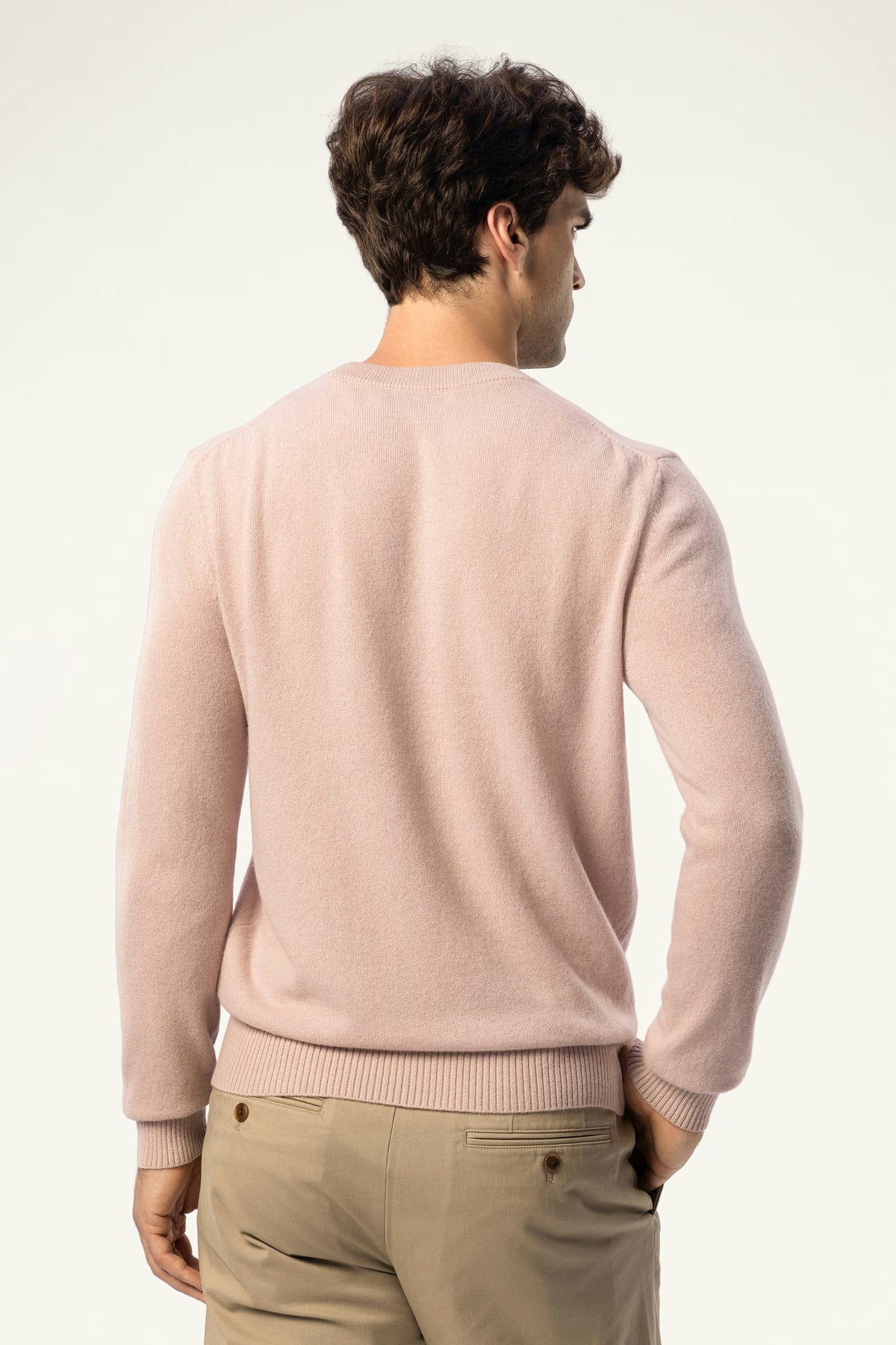 Daily 100% Cashmere Men's Crew Neck Sweater-Brown Sugar - SOLOVA MOVE