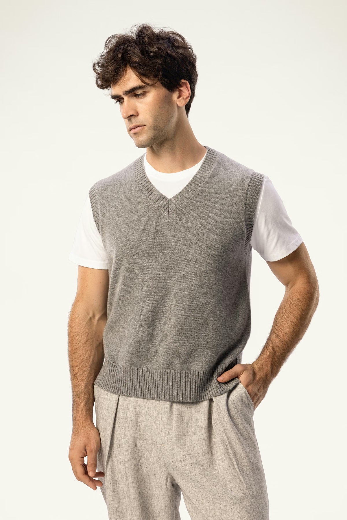 Baby Cashmere V-Neck Vest - SOLOVA MOVE