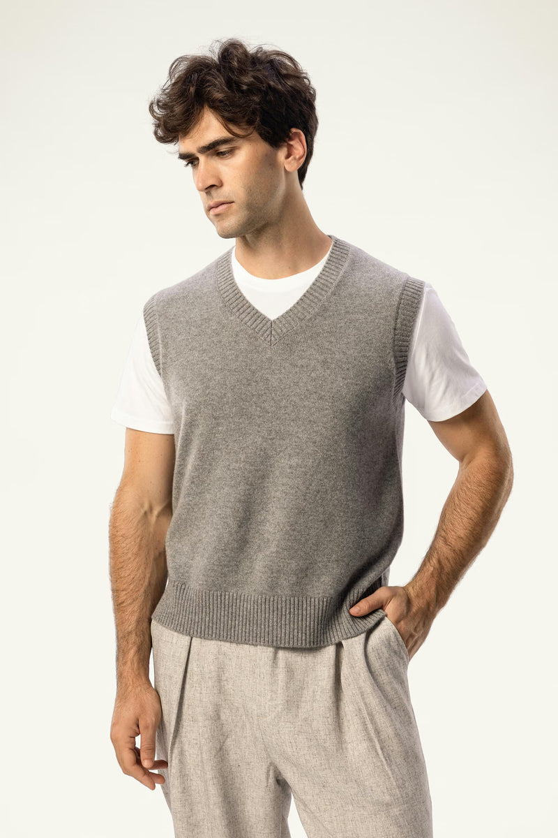 Baby Cashmere V-Neck Vest - SOLOVA MOVE
