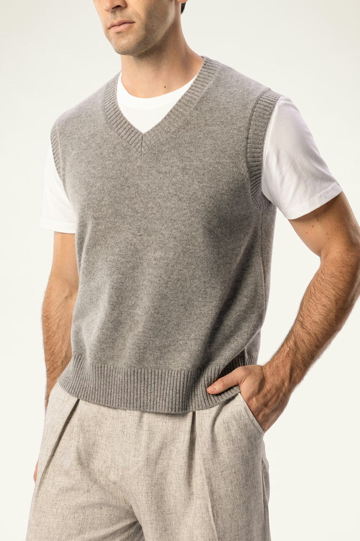 Baby Cashmere V-Neck Vest - SOLOVA MOVE