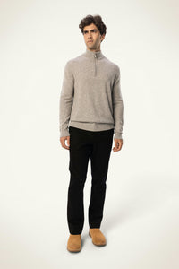 Machine-Washable Wool-Cashmere Half-Zip Sweater - SOLOVA MOVE