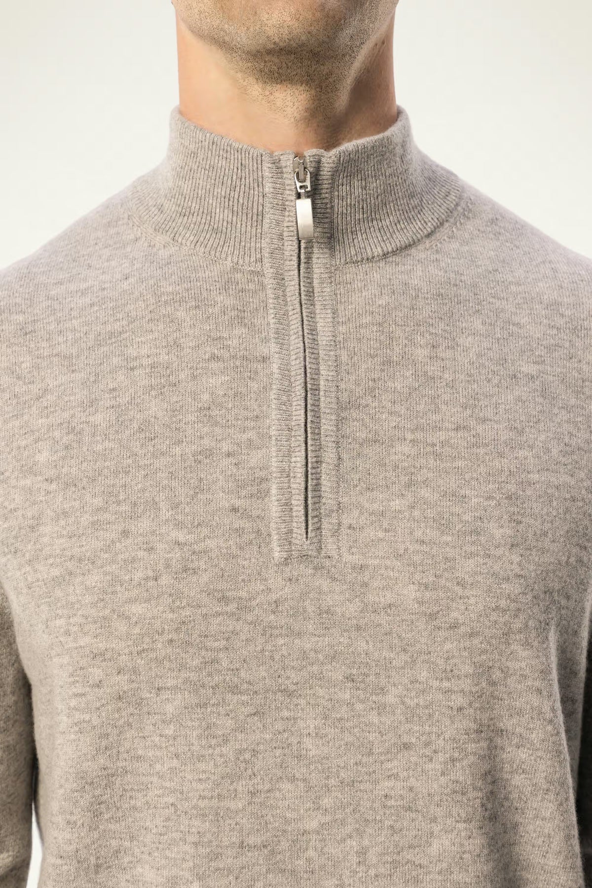 Machine-Washable Wool-Cashmere Half-Zip Sweater - SOLOVA MOVE