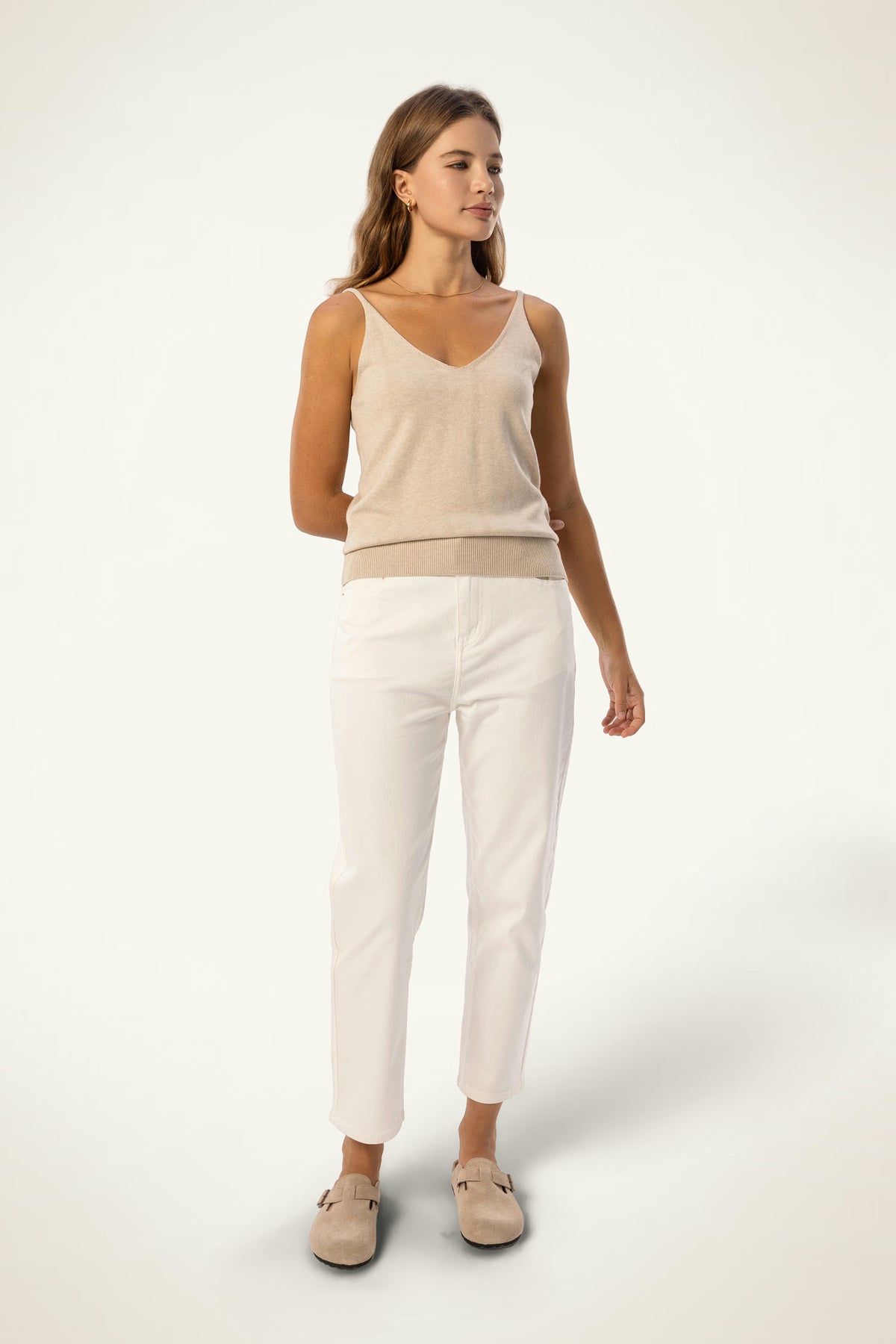 Cotton-Silk-Cashmere V-Neck Camisole - SOLOVA MOVE