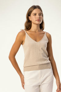 Cotton-Silk-Cashmere V-Neck Camisole - SOLOVA MOVE