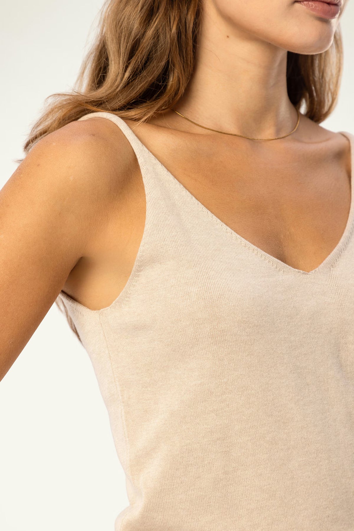 Cotton-Silk-Cashmere V-Neck Camisole - SOLOVA MOVE