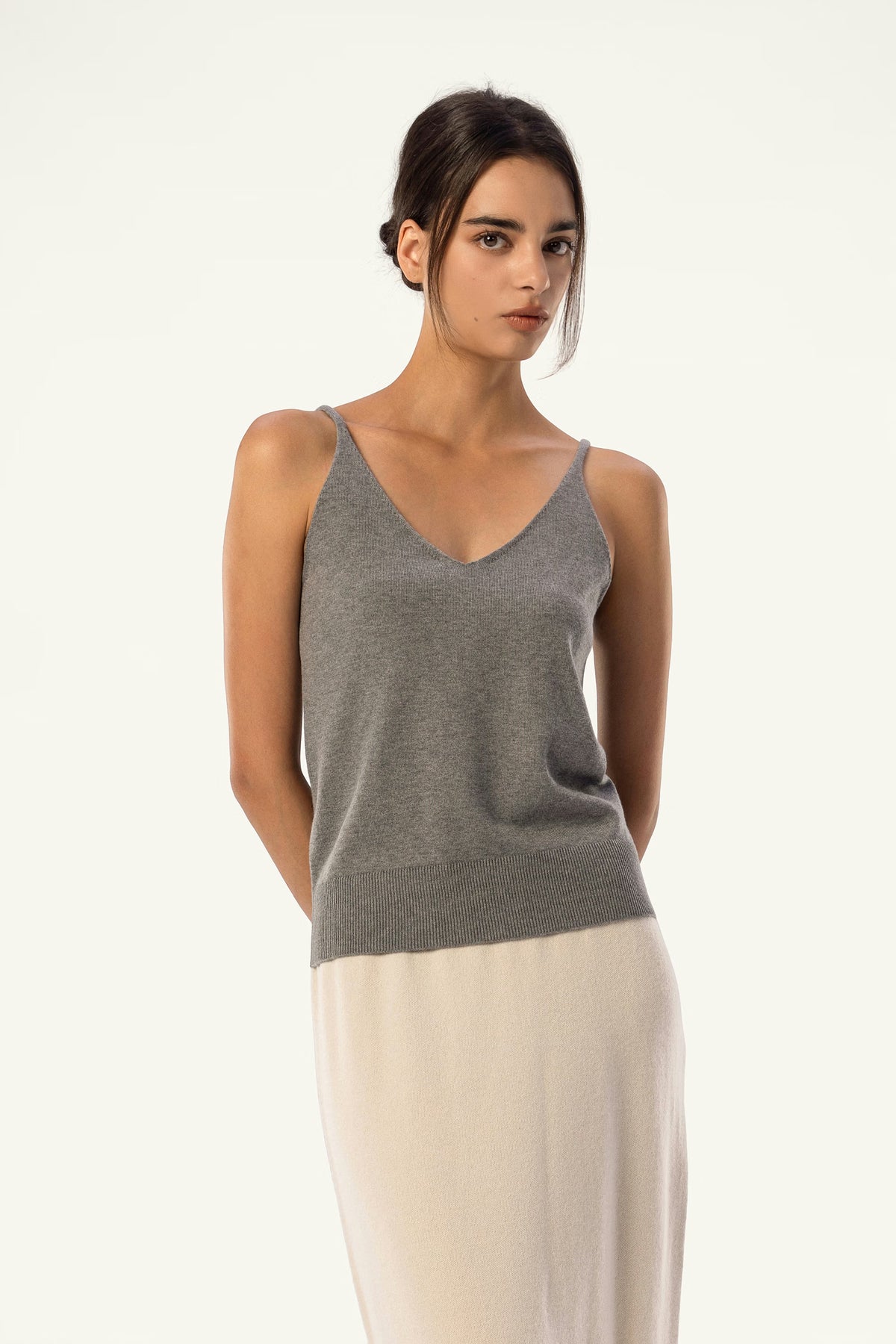 Cotton-Silk-Cashmere V-Neck Camisole - SOLOVA MOVE