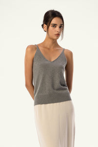 Cotton-Silk-Cashmere V-Neck Camisole - SOLOVA MOVE