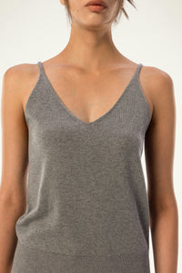 Cotton-Silk-Cashmere V-Neck Camisole - SOLOVA MOVE